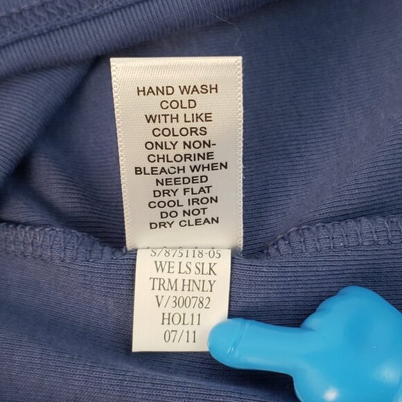 Banana Republic XS Blue Ruffle Buttons Womens Top Blouse Long Sleeve NWT - Picture 7 of 15